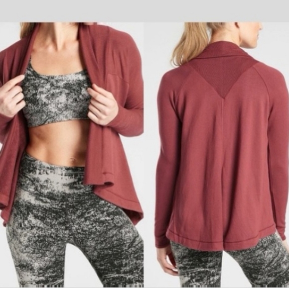 Athleta Nirvana Wear Two Ways Cardigan Wrap - Maple Red - XS - Picture 1 of 11